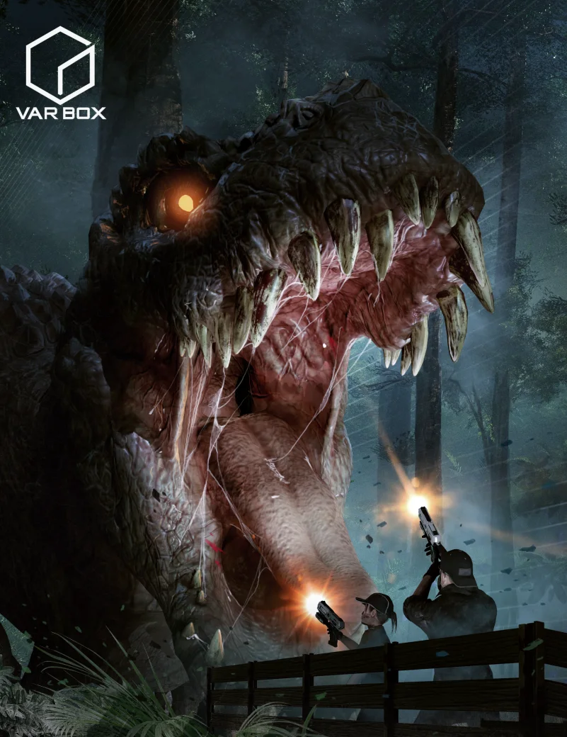 숲속 공룡을 보여주는 Jurassic: New Era 키 아트